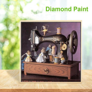 Machine à coudre - diamant rond complet - 30x30cm