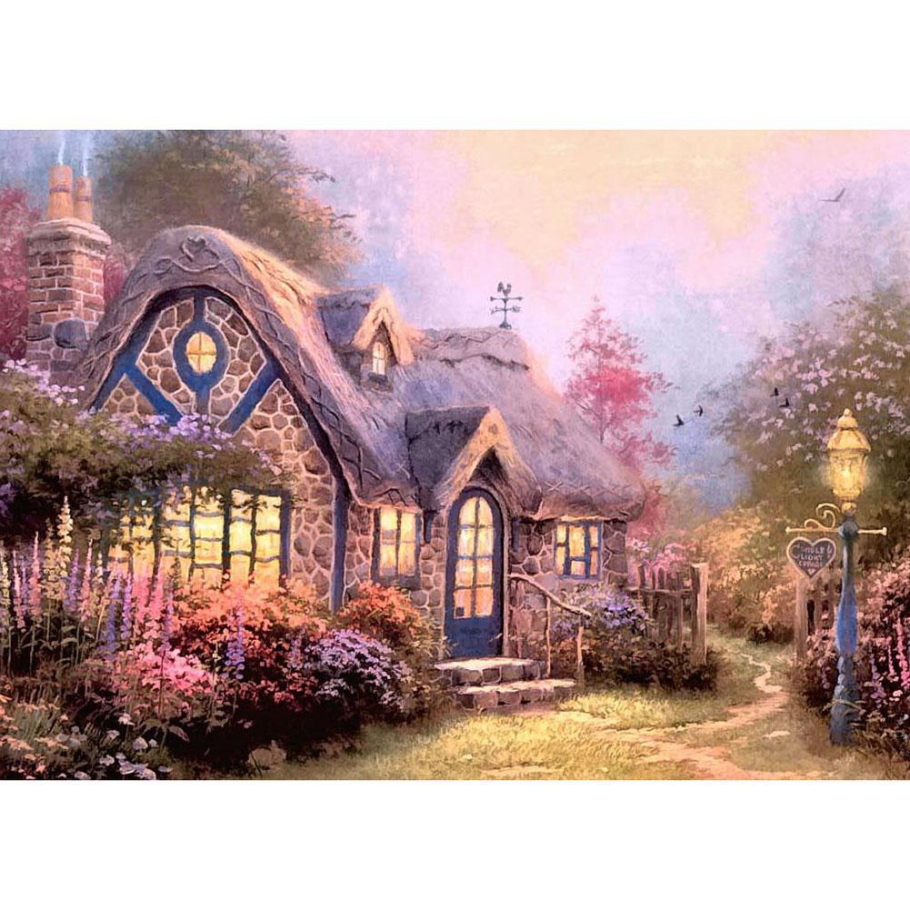 Maison - diamant rond complet - 30x40cm