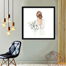 Charger l&#39;image dans la galerie, Fille - diamant rond complet - 30x30cm
