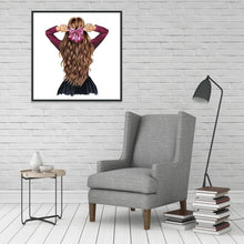 Charger l&#39;image dans la galerie, Fille - diamant rond complet - 30x30cm
