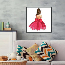 Charger l&#39;image dans la galerie, Fille - diamant rond complet - 30x30cm
