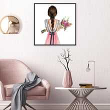 Charger l&#39;image dans la galerie, Fille - diamant rond complet - 30x30cm
