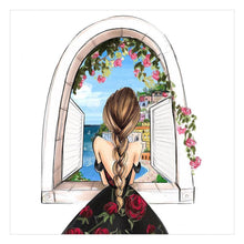 Charger l&#39;image dans la galerie, Fille - diamant rond complet - 30x30cm
