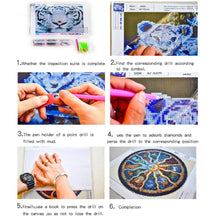 Charger l&#39;image dans la galerie, Fille - diamant rond complet - 30x30cm
