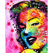 Charger l&#39;image dans la galerie, Caractère - diamant rond complet - 25x30cm
