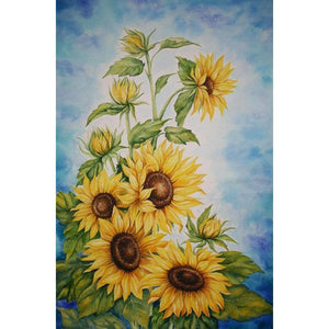 Fleurs - diamant rond complet - 30x40cm