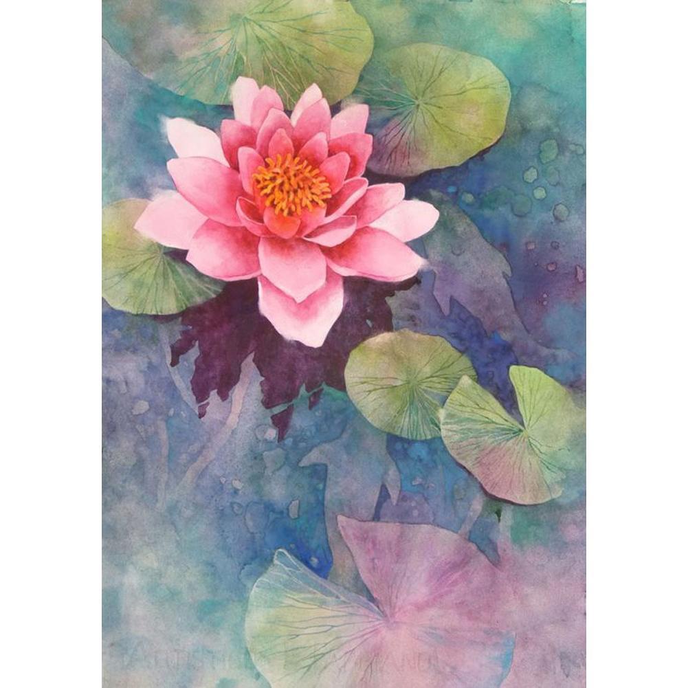 Fleurs - diamant rond complet - 30x40cm