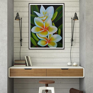 Fleurs - diamant rond complet - 30x40cm