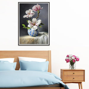 Fleurs - diamant rond complet - 30x40cm
