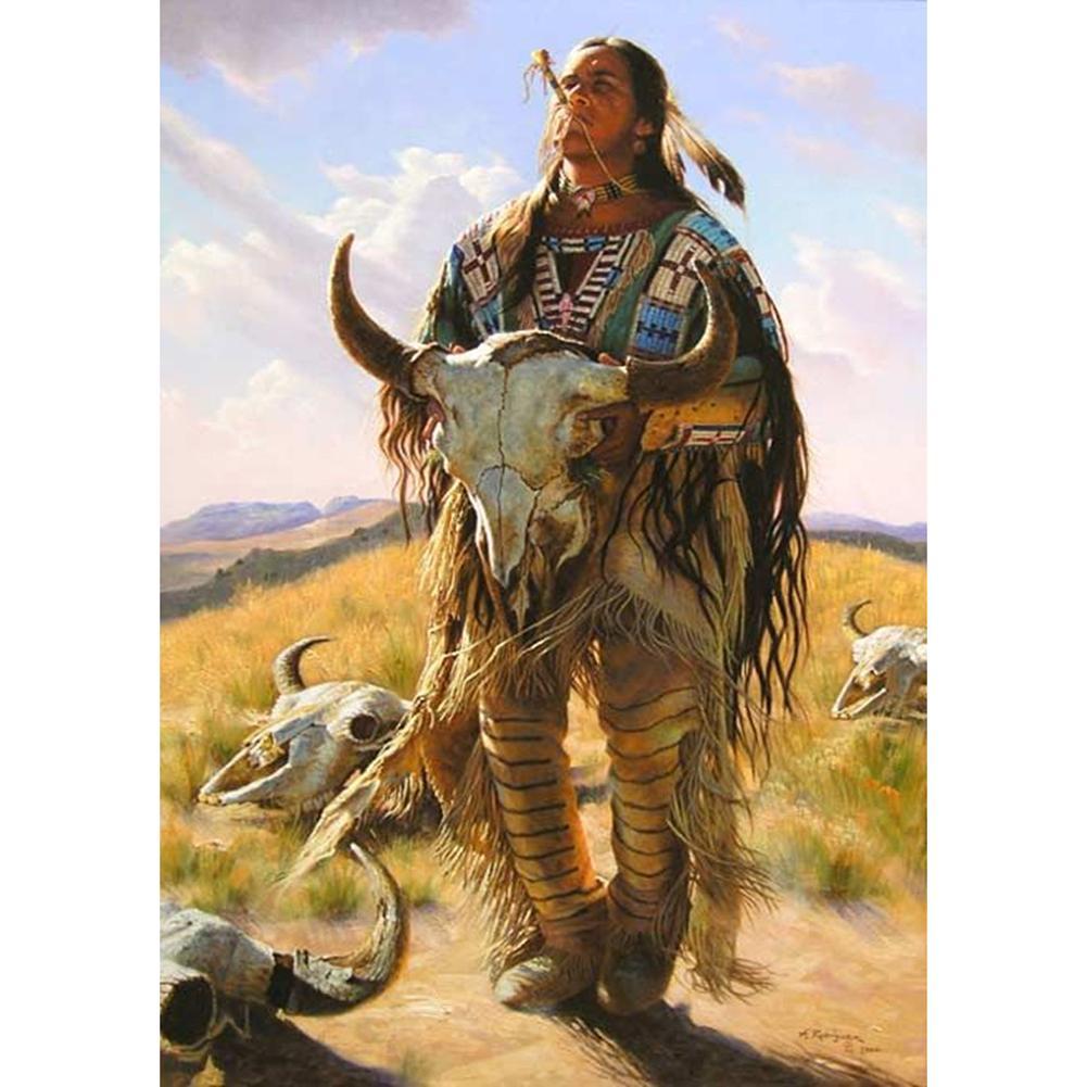 Indien - diamant rond complet - 30x40cm