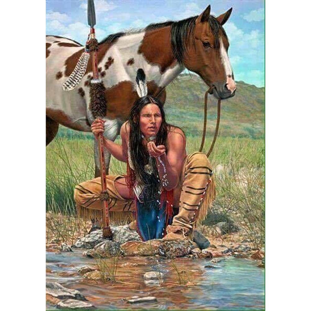 Indien - diamant rond complet - 30x40cm