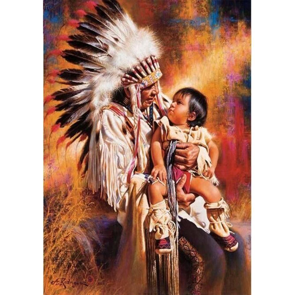 Indien - diamant rond complet - 30x40cm