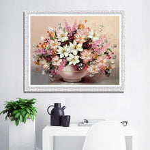 Charger l&#39;image dans la galerie, Fleurs - diamant rond complet - 40x30cm
