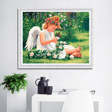 Charger l&#39;image dans la galerie, Fille - diamant rond complet - 40x30cm
