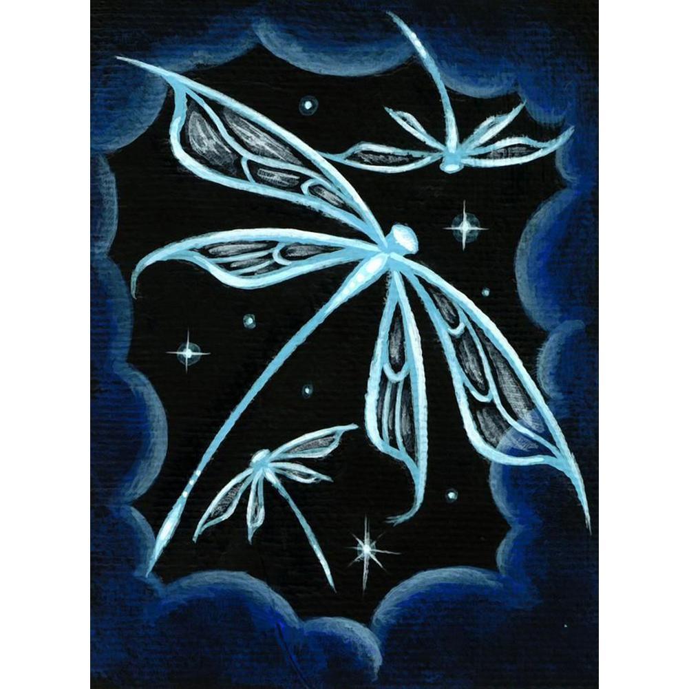 Papillon - diamant rond complet - 30x40cm