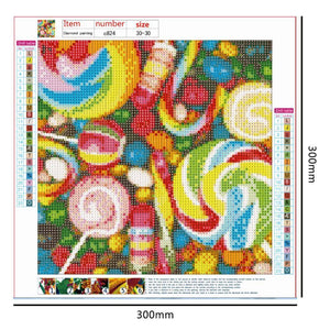 Résumé - diamant rond complet - 30x30cm