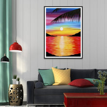 Charger l&#39;image dans la galerie, Vue sur la mer - diamant rond complet - 30x40cm
