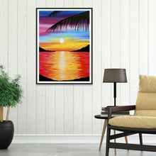 Charger l&#39;image dans la galerie, Vue sur la mer - diamant rond complet - 30x40cm

