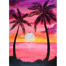 Charger l&#39;image dans la galerie, Vue sur la mer - diamant rond complet - 30x40cm
