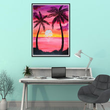 Charger l&#39;image dans la galerie, Vue sur la mer - diamant rond complet - 30x40cm
