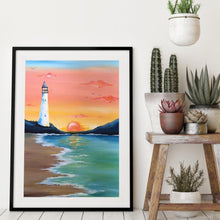 Charger l&#39;image dans la galerie, Vue sur la mer - diamant rond complet - 30x40cm
