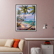 Charger l&#39;image dans la galerie, Vue sur la mer - diamant rond complet - 30x40cm
