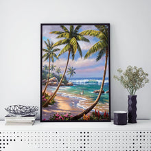 Charger l&#39;image dans la galerie, Vue sur la mer - diamant rond complet - 30x40cm
