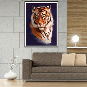 Tigre - diamant rond complet - 30x40cm