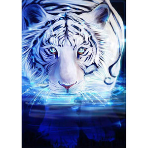 Tigre - diamant rond complet - 30x40cm