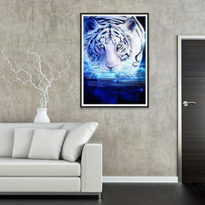 Tigre - diamant rond complet - 30x40cm