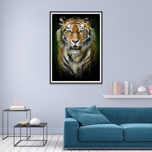 Tigre - diamant rond complet - 30x40cm