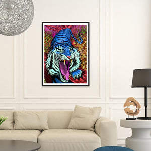 Tigre - diamant rond complet - 30x40cm