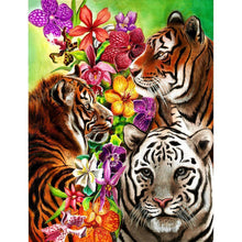 Charger l&#39;image dans la galerie, Tigre - diamant rond complet - 30x40cm
