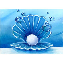 Charger l&#39;image dans la galerie, Shell - diamant rond complet - 40x30cm
