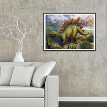 Charger l&#39;image dans la galerie, Dinosaure - diamant rond complet - 40x30cm

