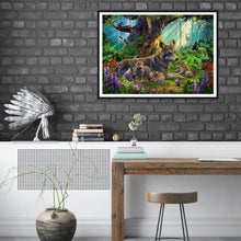 Charger l&#39;image dans la galerie, Dinosaure - diamant rond complet - 40x30cm
