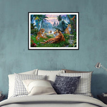 Charger l&#39;image dans la galerie, Tigre - diamant rond complet - 40x30cm

