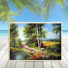 Charger l&#39;image dans la galerie, Paysage - diamant rond complet - 40x30cm
