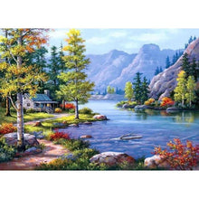 Charger l&#39;image dans la galerie, Paysage - diamant rond complet - 40x30cm
