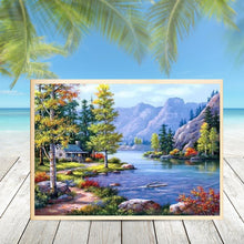 Charger l&#39;image dans la galerie, Paysage - diamant rond complet - 40x30cm
