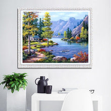 Charger l&#39;image dans la galerie, Paysage - diamant rond complet - 40x30cm
