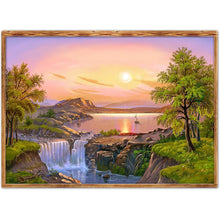 Charger l&#39;image dans la galerie, Paysage - diamant rond complet - 40x30cm
