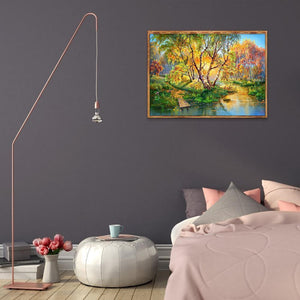 Paysage - diamant rond complet - 40x30cm