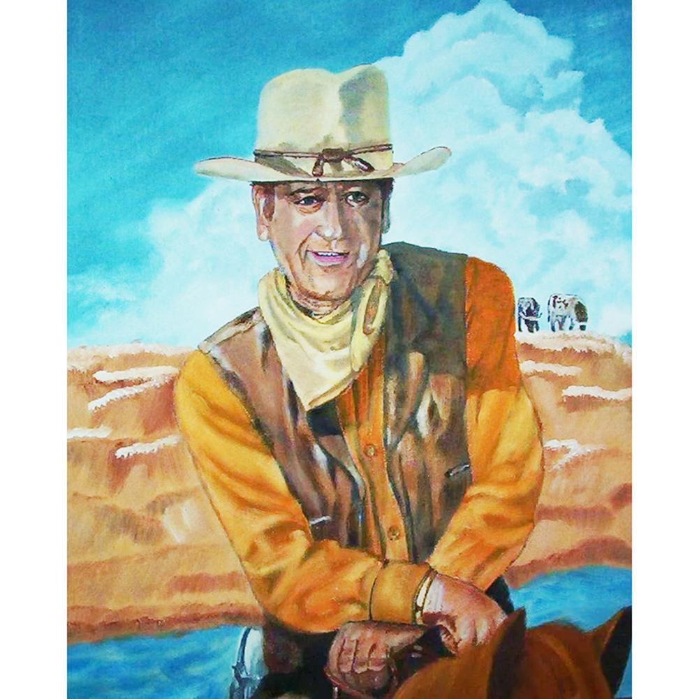 Cowboy - diamant rond complet - 30x40cm
