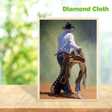 Charger l&#39;image dans la galerie, Cowboy - diamant rond complet - 30x40cm
