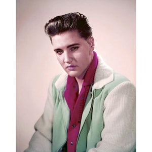 Elvis presley - diamant rond complet - 40x50cm