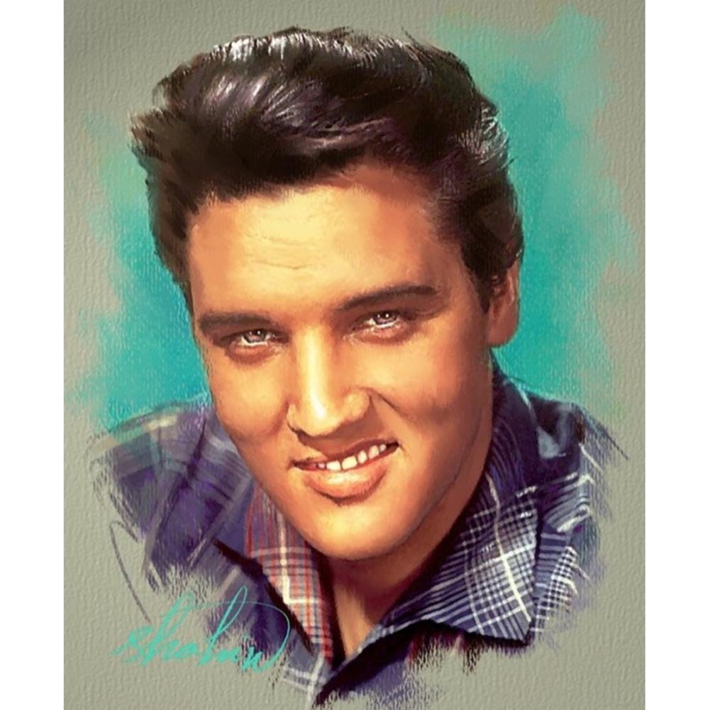 Elvis presley - diamant rond complet - 40x50cm