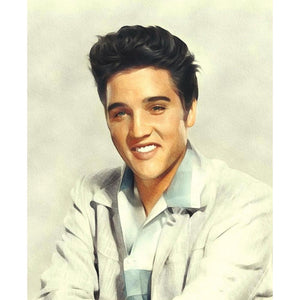 Elvis presley - diamant rond complet - 40x50cm