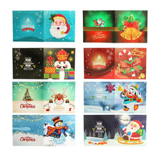 Charger l&#39;image dans la galerie, 8pcs/set Cartes de voeux de Noël Peinture au diamant

