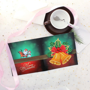 8pcs/set Cartes de voeux de Noël Peinture au diamant